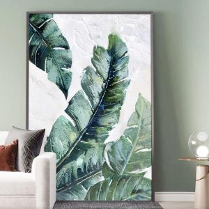 Tranh Lá Chuối Trừu Tượng Nghệ Thuật Decor Phòng Đẹp